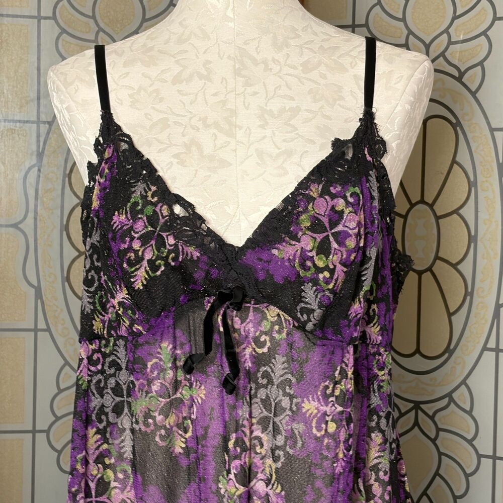 Cacique Baby Doll Sheer Lingerie Slip Dress Whimsygoth Pin Up Plus Size 22/24 - Picture 7 of 14